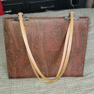 Like New Vintage Etro Paisley Shoulder. Bag